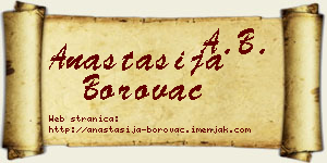 Anastasija Borovac vizit kartica